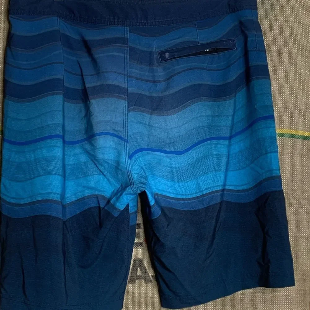 Prana Multitone Blue Board Shorts
